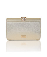 Gold | Lux Faux Leather Envelope Clutch Back