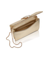 Gold | Lux Faux Leather Envelope Clutch Open