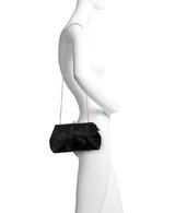 Black | Lila Floral Applique Pouch Clutch Form