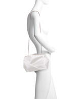 Ivory | Caroline Satin Origami Pouch Clutch  Form