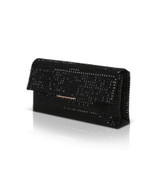 Black | Jayden Crystal Mini Envelope Clutch Side