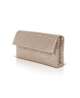 Gold | Jayden Crystal Mini Envelope Clutch Side