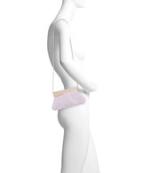 Lilac | Millie Mini Pleated Satin Pouch Form