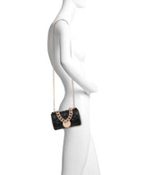 Black | Tara Quilted Faux Leather Mini Crossbody Form