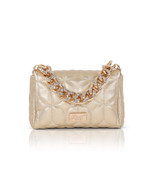 Gold | Tara Quilted Faux Leather Mini Crossbody Back