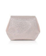 Champagne | Hallie Crystal Mini Baguette Pouch Clutch Back