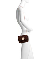 Brown | Romie Pleated Mini Crossbody Form