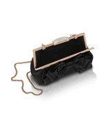 Black | Mae Signature Satin Pouch Open