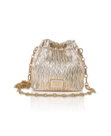 Gold | Diana Faux Leather Bucket Bag Back