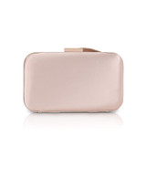 Champagne | Fleur Floral Minaudiere Box Clutch Back