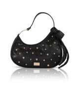 Black | Arabella Faux Leather Shoulder Handbag Back