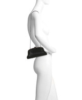 Black | Brielle Crystal Pouch with Crystal Frame Form