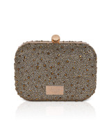 Gold | Celest Crystal Mini Minaudiere Clutch Back