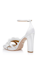 White | Joanna Block Heel Sandals Back Side