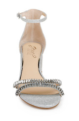 Silver Glitter | Joanne Strappy Block Heel