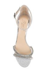 Silver Glitter | Joanne Strappy Block Heel