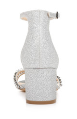 Silver Glitter | Joanne Strappy Block Heel