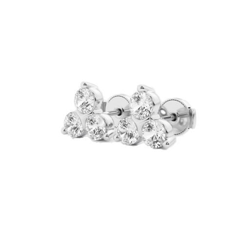 JOE1070-GW4 | Trinity Diamond Stud Earrings