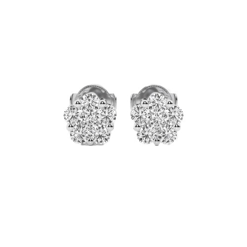 JOE238-GW4 | Cluster Diamond Stud Earrings