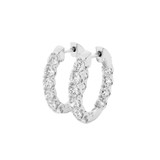 JOE857-GW5 | Small Diamond Hoop Earrings