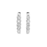 JOE858-GW6 | Small Diamond Hoop Earrings