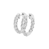 JOE858-GW6 | Small Diamond Hoop Earrings