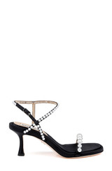 Black | Jolie Mid Heeled Sandals Side