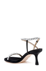 Black | Jolie Mid Heeled Sandals Back Side
