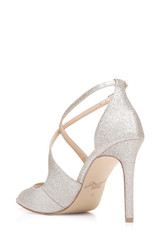 Light Gold | Jonna Glitter Peep Toe Pumps