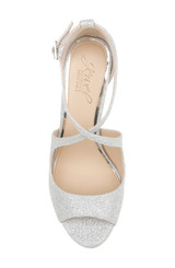 Silver  | Jonna Glitter Peep Toe Pumps