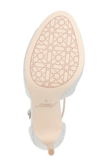 Silver | Jonna Glitter Peep Toe Pumps