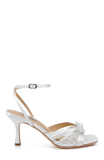 White | Joselyn Stiletto Heel Sandals Side