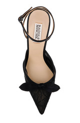 Black | Josie Lace Ankle Strap Pumps Top
