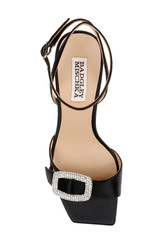 Black | Judith Heeled Square Toe Sandals Top