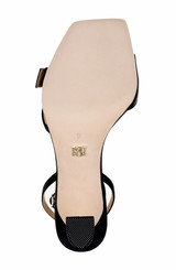 Black | Judith Heeled Square Toe Sandals Sole
