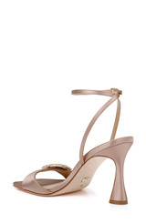 Clay | Judith Heeled Square Toe Sandals Back Side