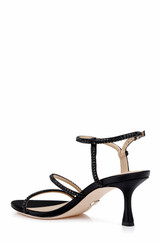 Black | Juliana Cross Strap Sandals Back Side
