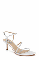 White | Juliana Cross Strap Sandals Front Side