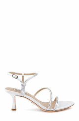 White | Juliana Cross Strap Sandals Side