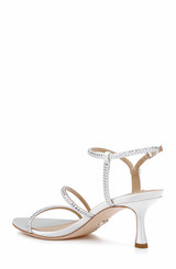 White | Juliana Cross Strap Sandals Back Side