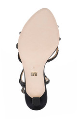 Black | Julietta Satin Stiletto Sandals Sole