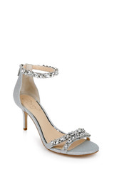 Silver Glitter | Caroline Embellished Strap Evening Shoe