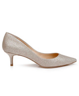 Gold Glitter | Frenchie Pointed Toe Kitten Heel