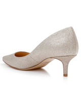 Gold Glitter | Frenchie Pointed Toe Kitten Heel