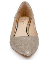Gold Glitter | Frenchie Pointed Toe Kitten Heel