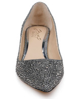 Smoke Fabric | Frenchie Pointed Toe Kitten Heel