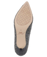 Smoke Fabric | Frenchie Pointed Toe Kitten Heel