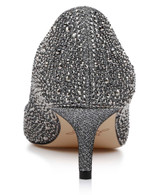 Smoke Fabric | Frenchie Pointed Toe Kitten Heel
