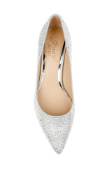Silver Satin | Frenchie Pointed Toe Kitten Heel 