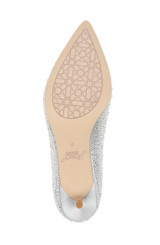 Silver Satin | Frenchie Pointed Toe Kitten Heel 